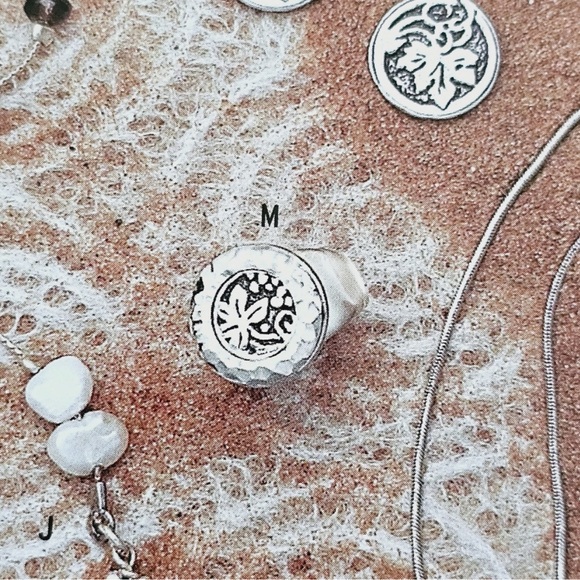 Vintage Silpada Hammered Sterling Silver Coin Leaf Ring - Picture 10 of 10